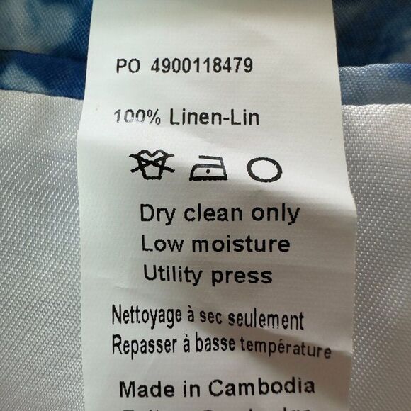 $295 TALLIA 48R Blue/Navy Glen Plaid Linen Blazer Sport Coat 2-Button Jacket - Picture 9 of 9